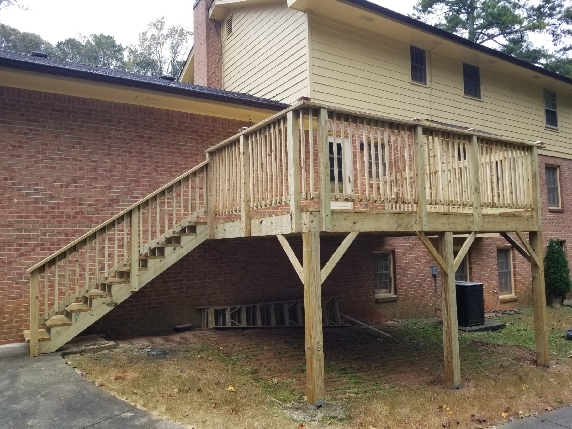 Elevated Deck Build with Staircase